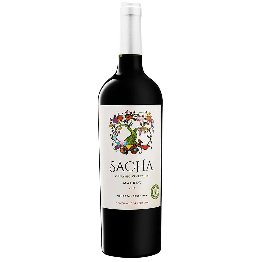 Vino Organico "sacha" Malbec X 750 Ml