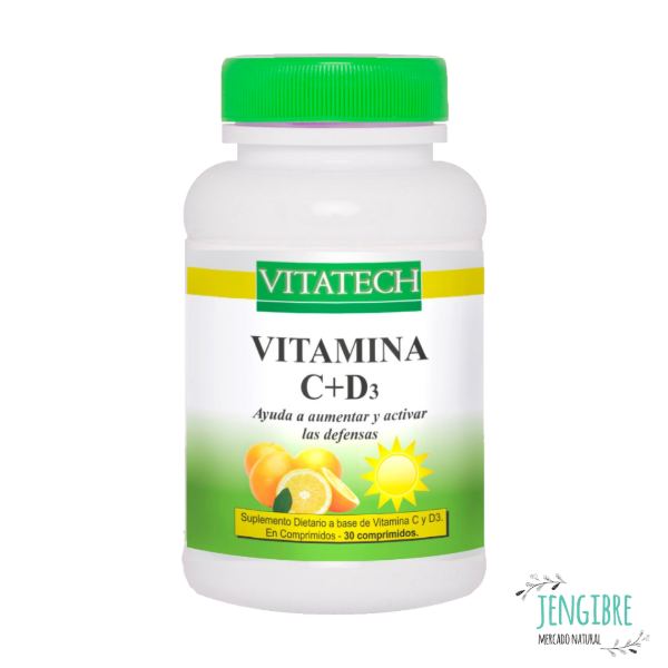 Vitamina  C Mas D3 "vitatech" X 30 Comprimidos