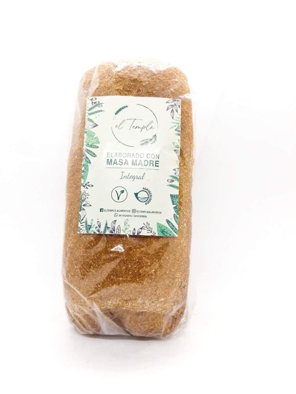 Pan Molde "el Temple" Masa Madre Agroecologico Integral  X Un (freezados)