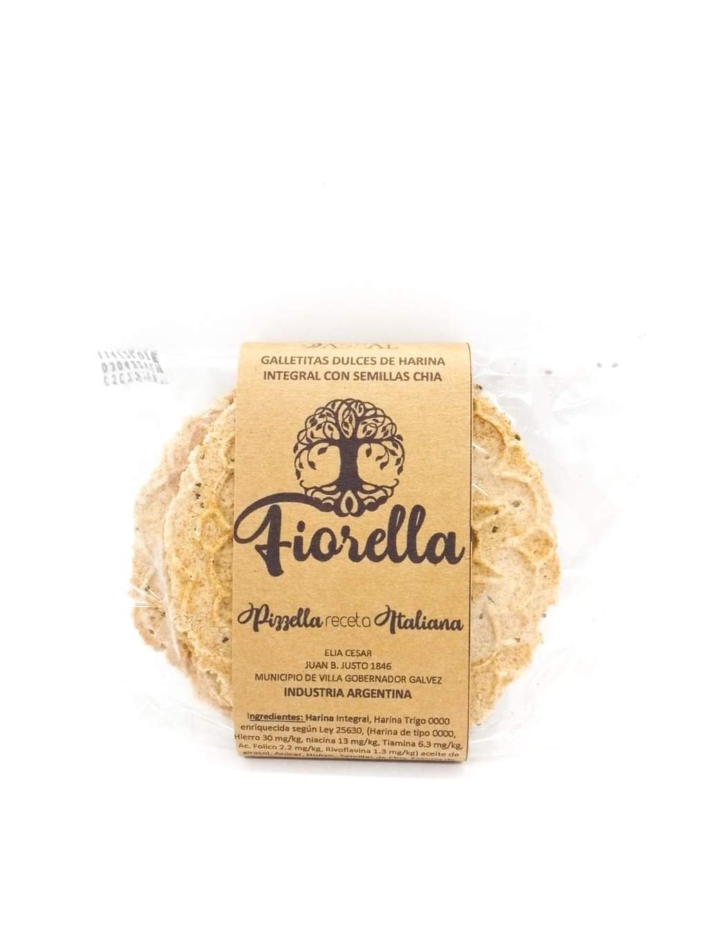 Galletitas "fiorella" Pizzella Italiana Integral Con Chia X 100grs