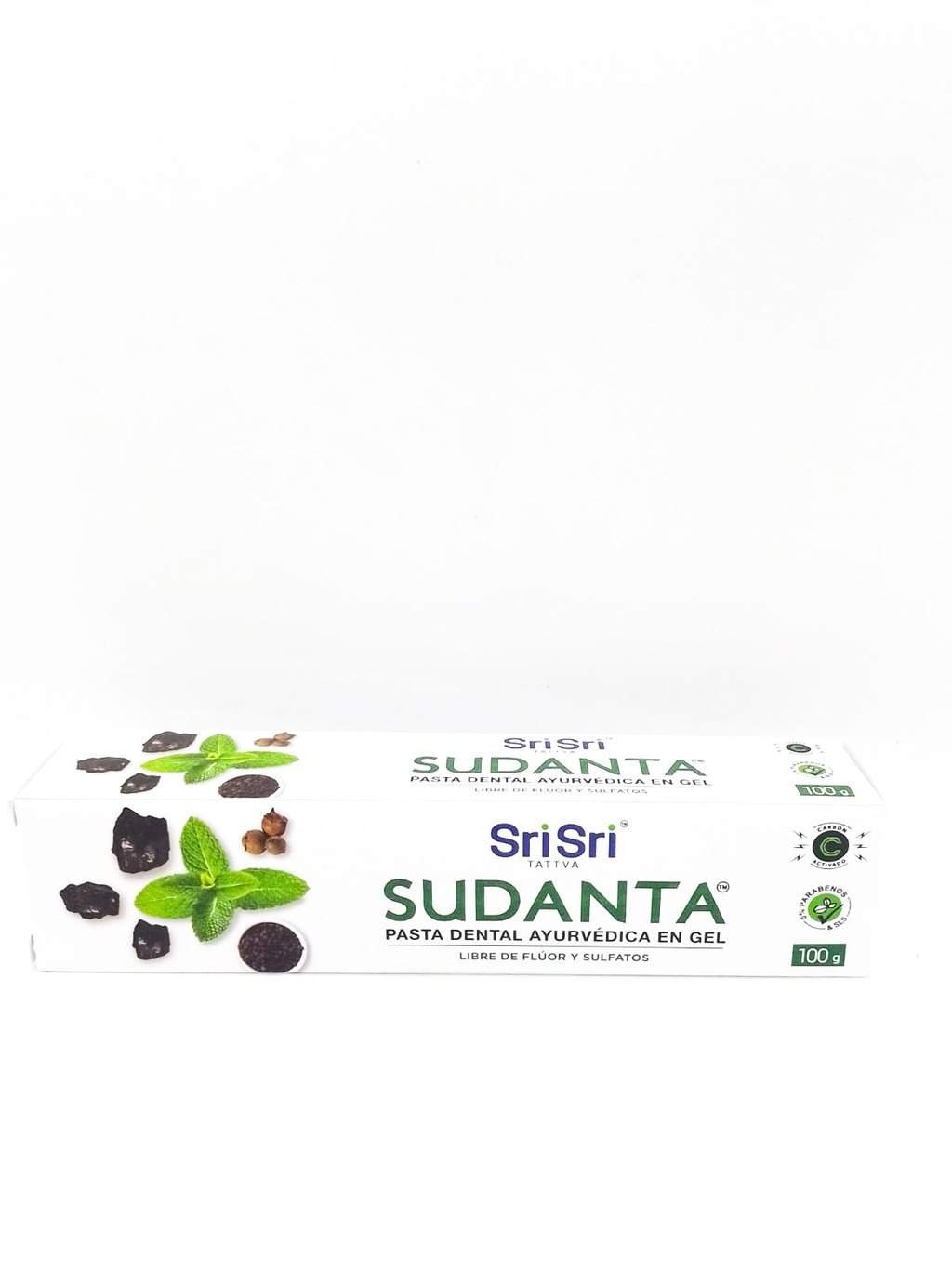 Pasta Dental Ayurvedica "sudanta" Gel Menta, Carbon Activado X 100g