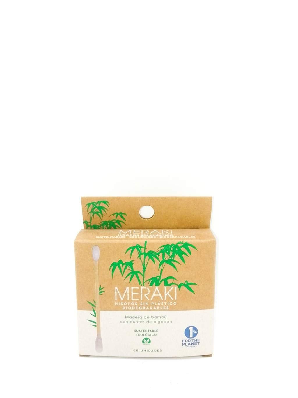Hisopos "meraki" Biodegradables De Bamboo X 100un