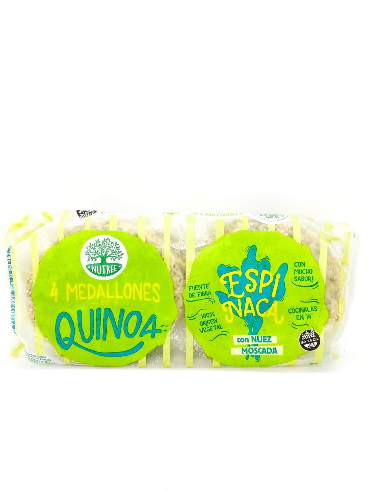 Medallones De Quinoa "nutree" Espinaca Con Nuez Moscada X4u