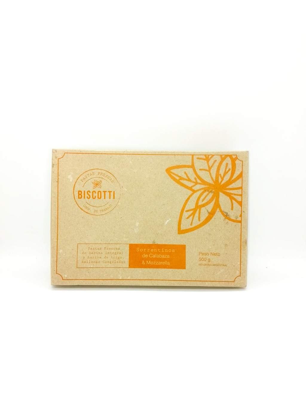 Sorrentinos Integrales "biscotti" Calabaza Y Muzzarella 500gr