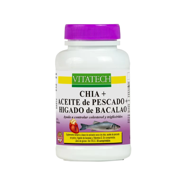 Suplemento Dietario "vitatech" Chia + Aceite De Pescado + Hig De Bacalao X 30 Com