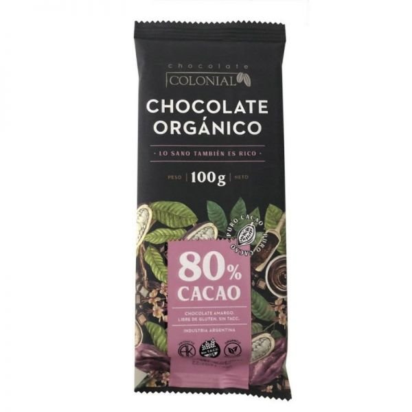 Chocolate Organico "colonial" Al 80% X 100gr