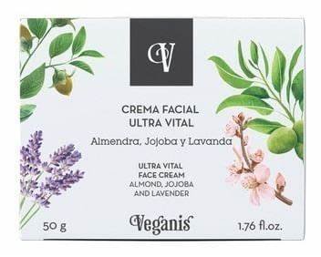 Crema Facial "veganis" Ultra Vital Almendra Jojova Y Lavanda 50 Gr