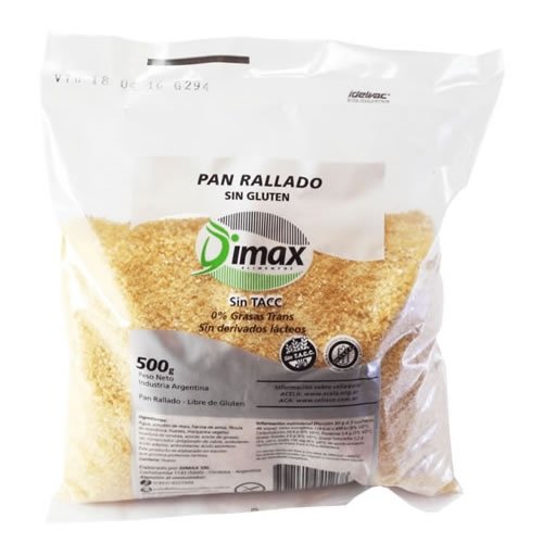 Pan Rallado "dimax" Libre De Gluten X 500 Gr