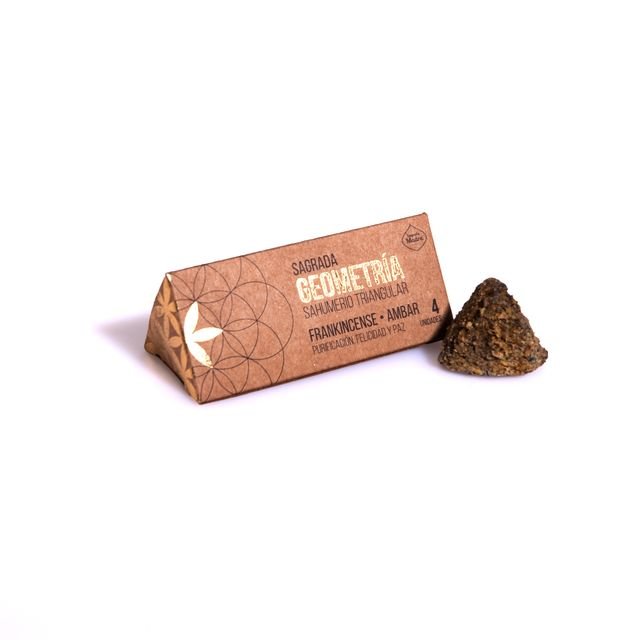 Sahumerio Triangular "sagrada Madre" Geometria Frankincense-ambar X 4
