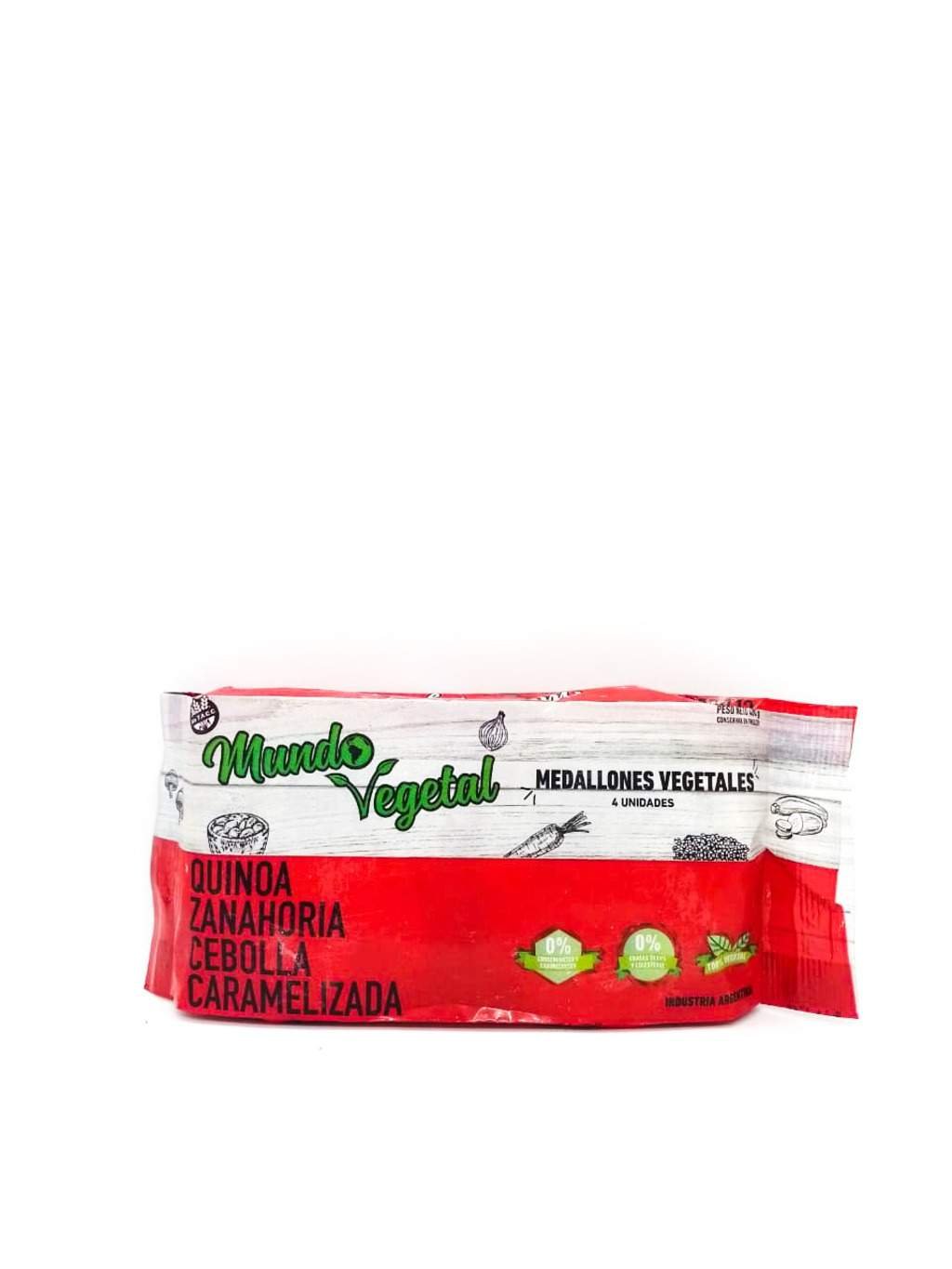 Medallones Quinoa Zanahoria Cebolla Caramelizada "mundo Vegetal" Veganos X4
