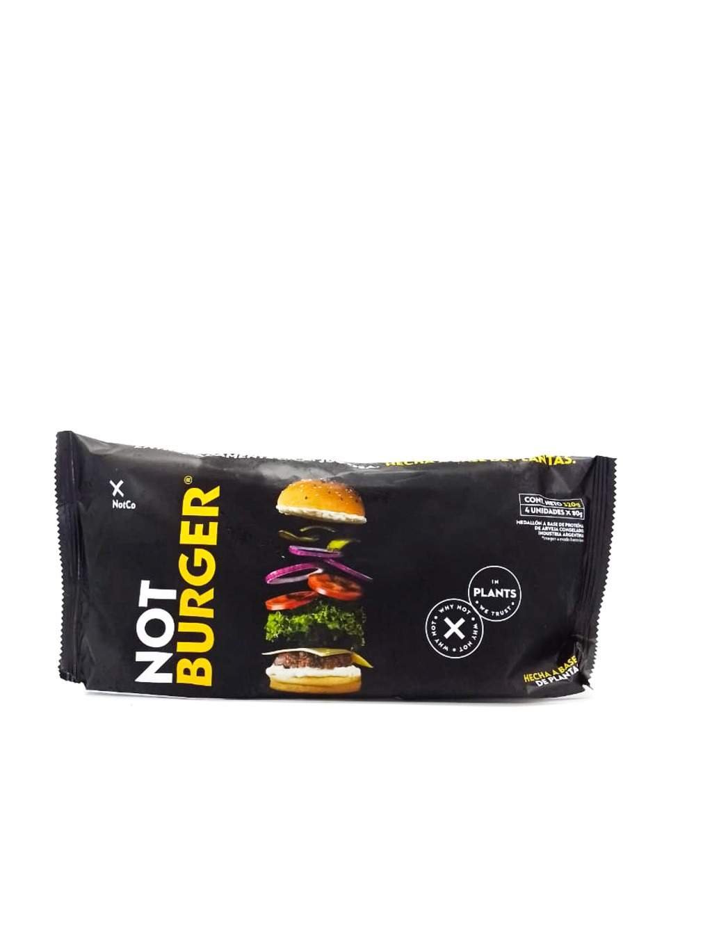 Hamburguesa Vegana "not Burger" Hecha A Base De Plantas X360 Gr 4u
