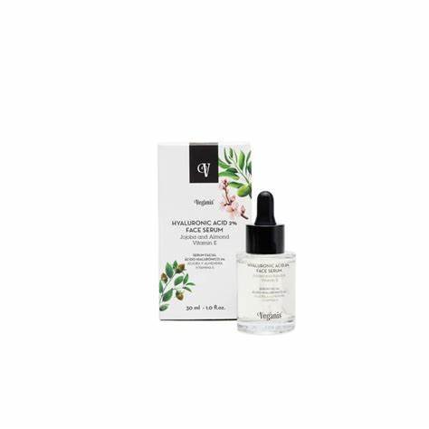 Serum Facial "vegani" Acido Hialuronico Jojoba Y Almendra Vitamina E 30 Ml