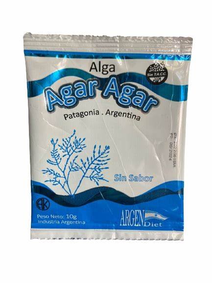Algas  Agar Agar  "argendiet"sin Sabor  10 Gr