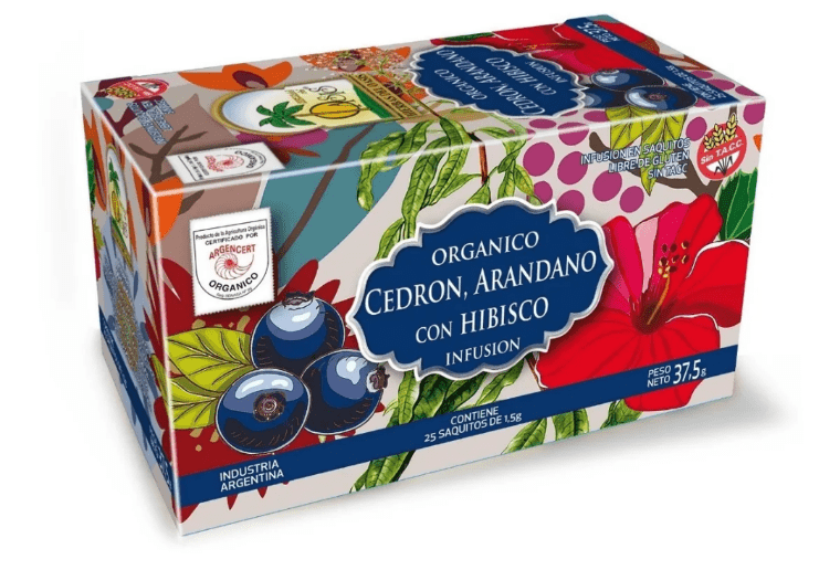 Te "hierbas Del Oasis" Cedron, Arandano E Hibisco Organico X 25 Saq.