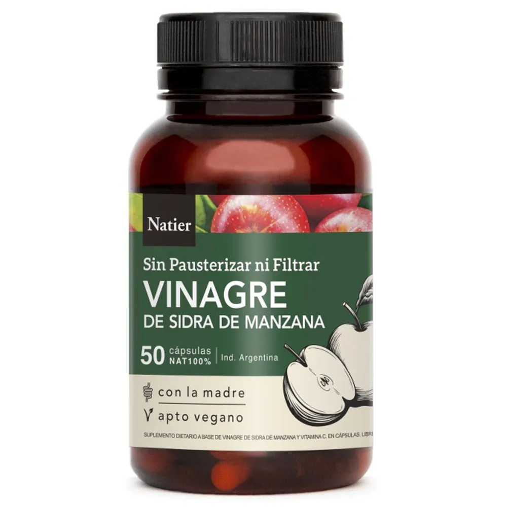 Vinagre De Sidra De Manzana "natier" Sin Pasteurizar 50 Cap