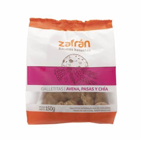 Galletitas "zafranito" Avena  Pasas Y Ghia 150 Gr