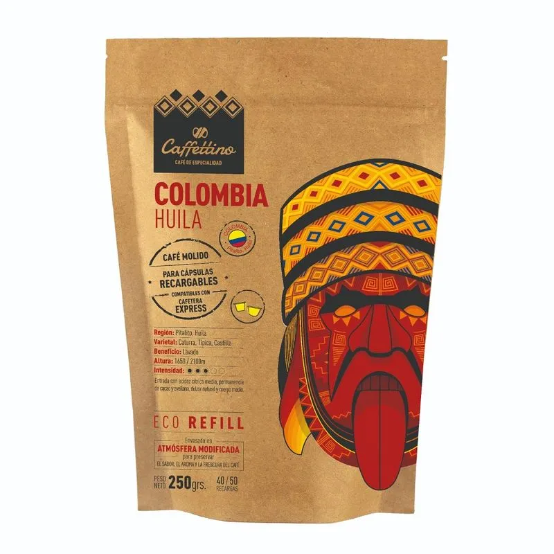CAFE DE ESPECIALIDAD "CAFFETTINO" COLOMBIA HUILA X 250GR