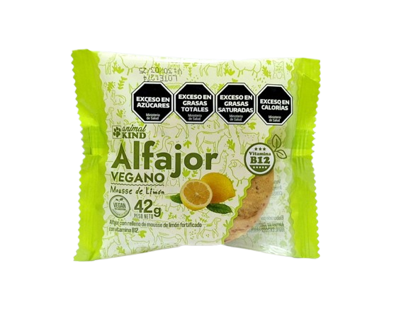 ALFAJOR VEGANO "ANIMAL KIND" MOUSSE DE LIMON