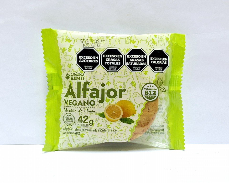 ALFAJOR VEGANO "ANIMAL KIND" MOUSSE DE LIMON