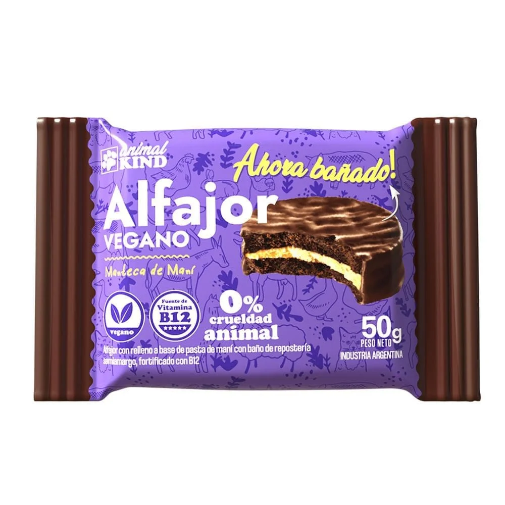ALFAJOR VEGANO "ANIMAL KIND" MANTECA DE MANI