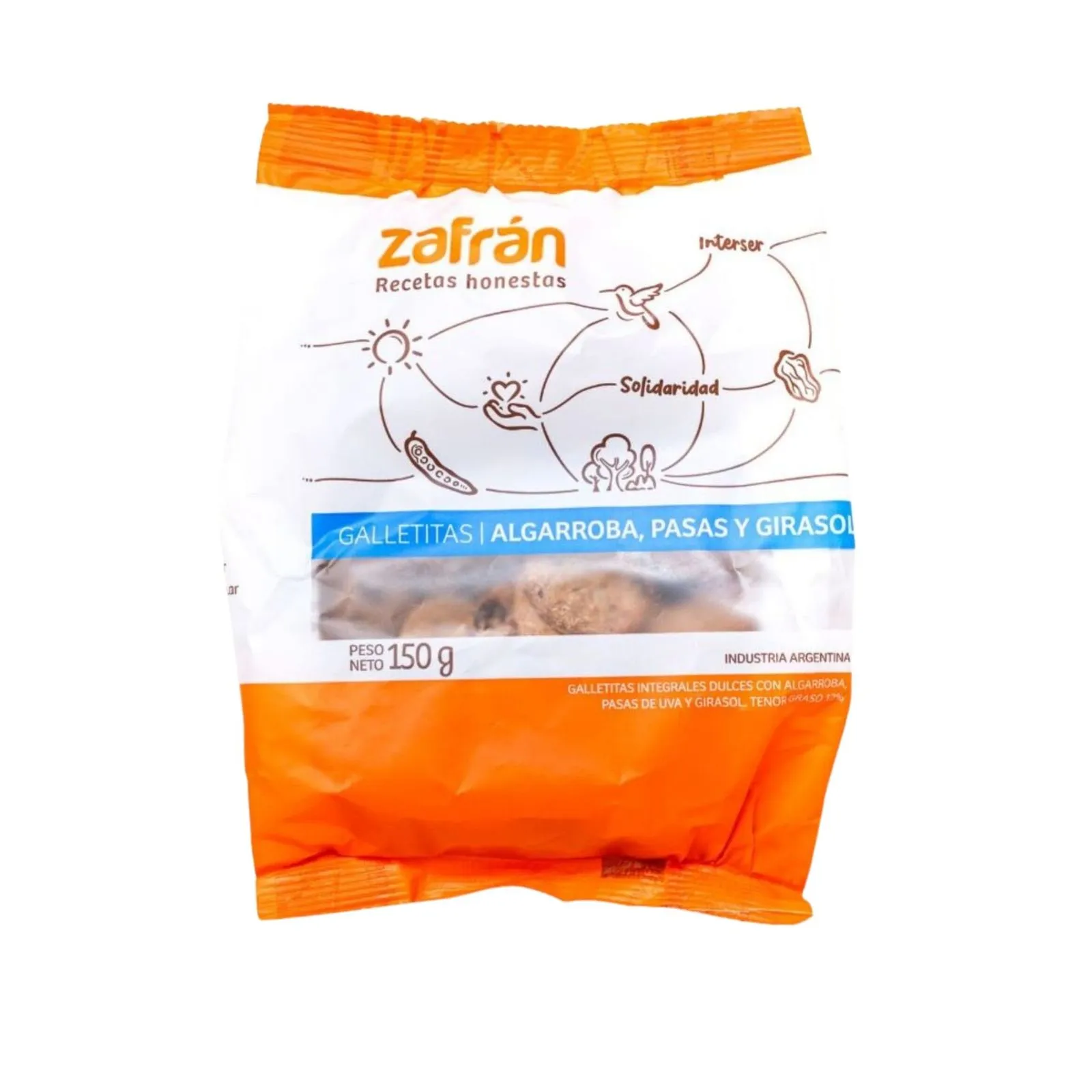 GALLETITAS "ZAFRANITO" ALGARROBA PASAS Y GIRASOL X 150 GR