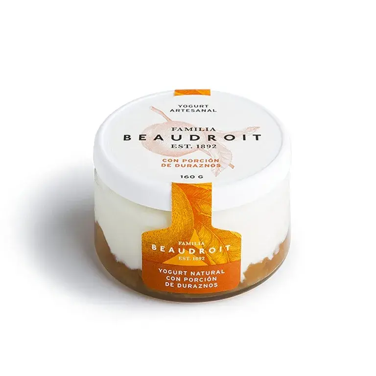 YOGURT ENTERO ¨BEAUDROIT¨ DURAZNO X 160 GR