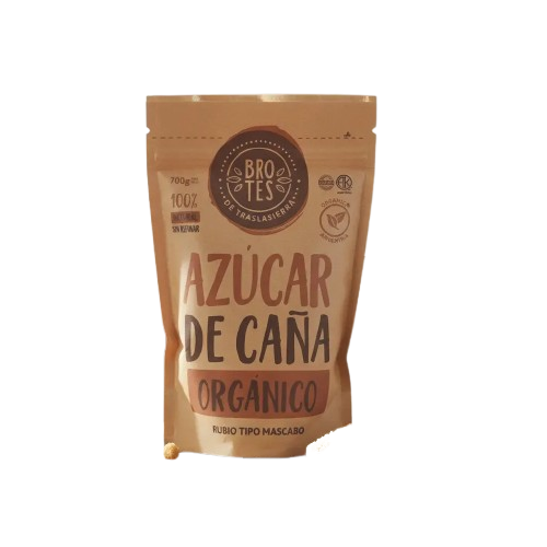 AZUCAR DE CAÑA ORGANICA "BROTES DE TRASLASIERRA" MASCABO X 600 GR