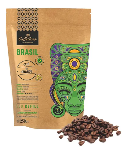 CAFE DE ESPECIALIDAD "CAFFETTINO" EN GRANOS BRASIL DARK X 250 GR