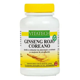 GINSENG ROJO COREANO "VITATECH" X 50 UNID