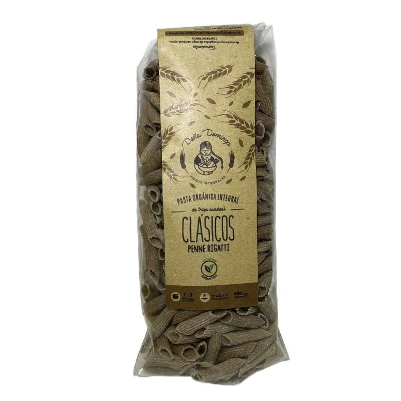 FIDEOS INTEGRALES "DOÑA DOMINGA" PENNE RIGATTI CLASICOS 400GR