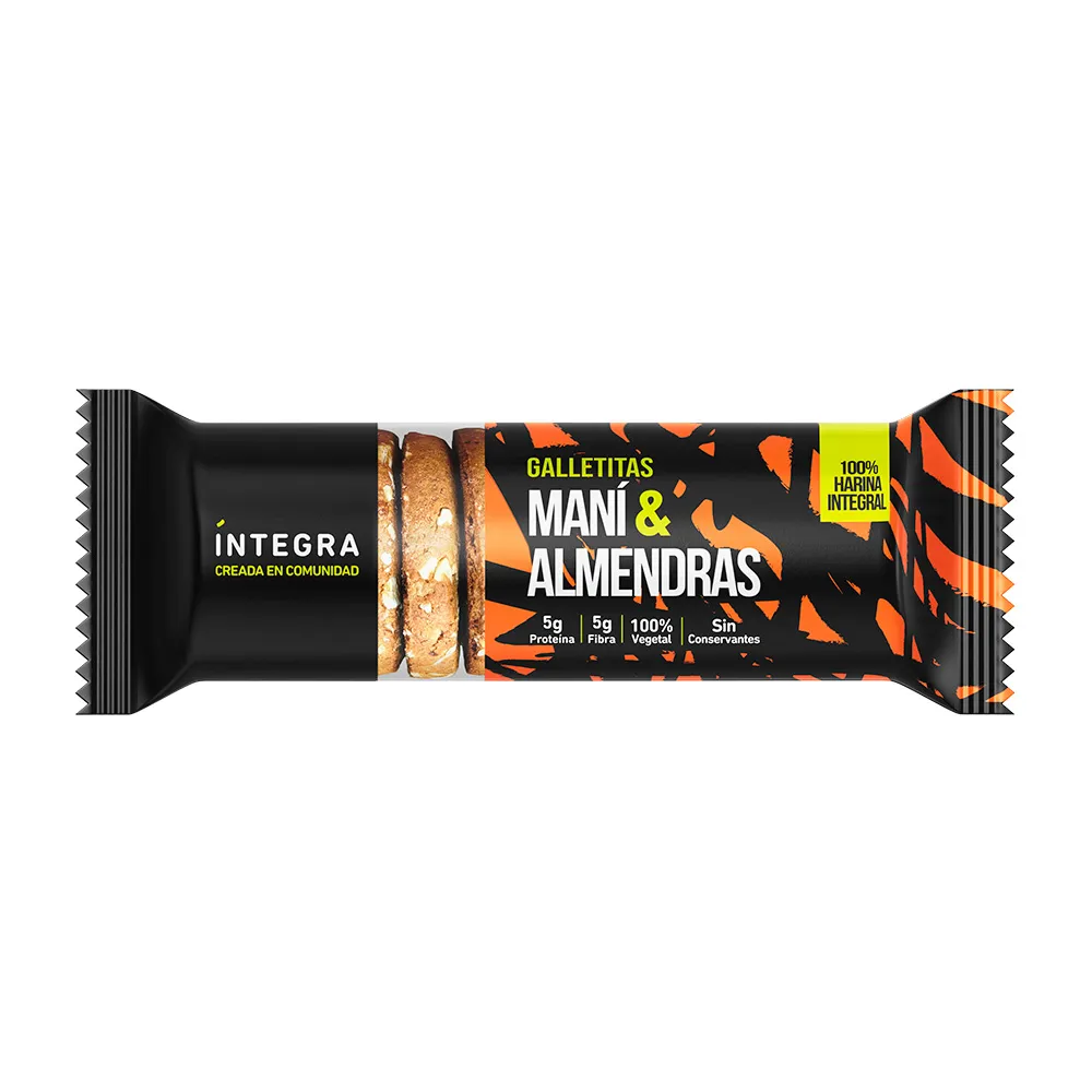 GALLETITAS DE MANI Y ALMENDRA "INTEGRA" CON HARINA INTEGRAL