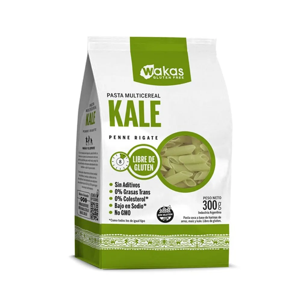 PASTA MULTICEREAL "WAKAS" KALE X 300 GR