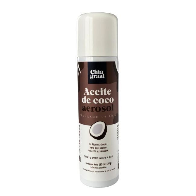 ACEITE DE COCO VIRGEN ¨CHIA GRAAL¨ EN AEROSOL X 190