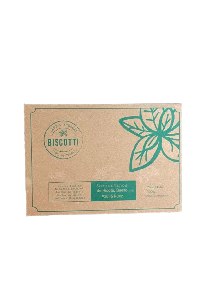 Sorrentinos Integrales "Biscotti" de Ricota Roquefort y Nuez x 500 gr