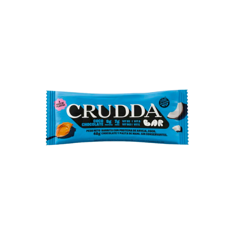 BARRITAS PROTEICAS "CRUDDA" COCO Y CHOCOLATE X 40 GR