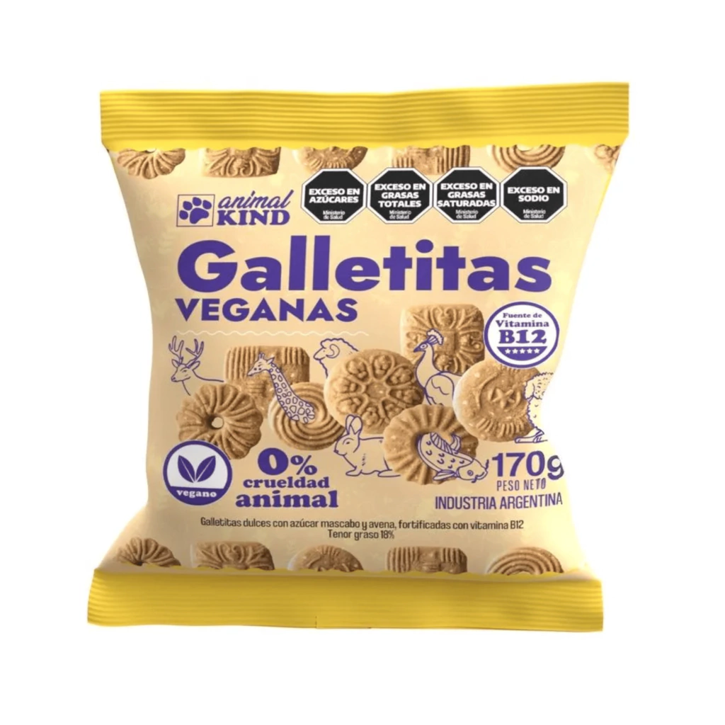 GALLETITAS VEGANAS " ANIMAL KIND" 170 GR SABOR VAINILLA