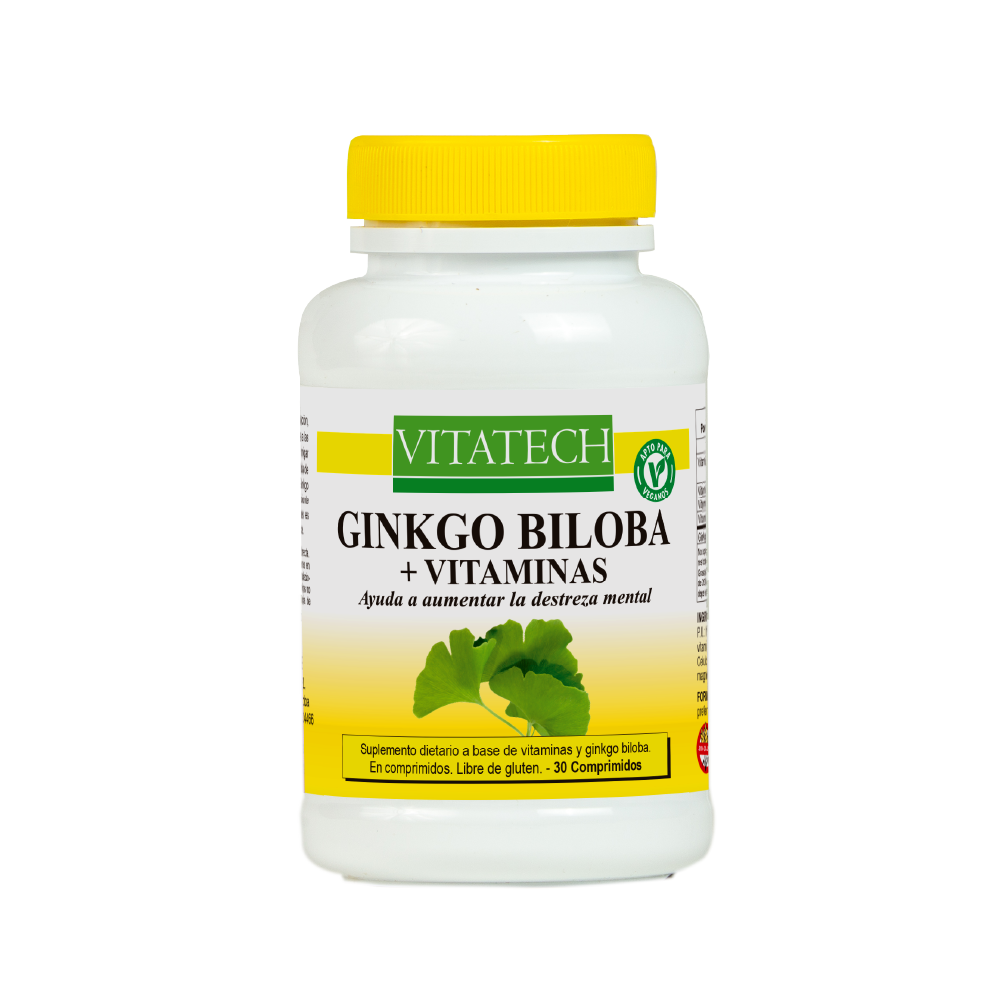 SUPLEMENTO DIETARIO "VITATECH" GINKGO BILOBA + VITAMINAS X 30 COMPRIMIDOS