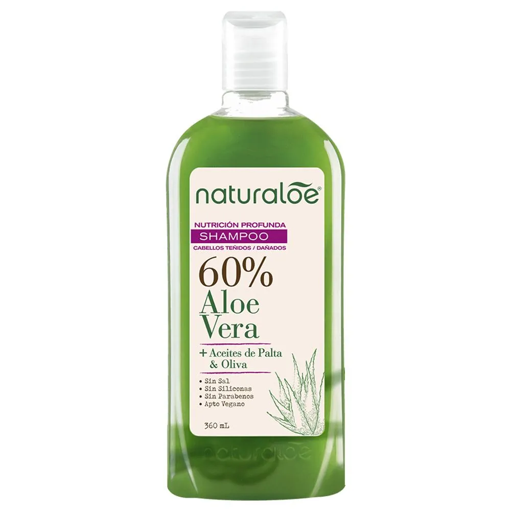 SHAMPOO "NATURALOE" NUTRICION CAB TEÑIDOS X 360 ML