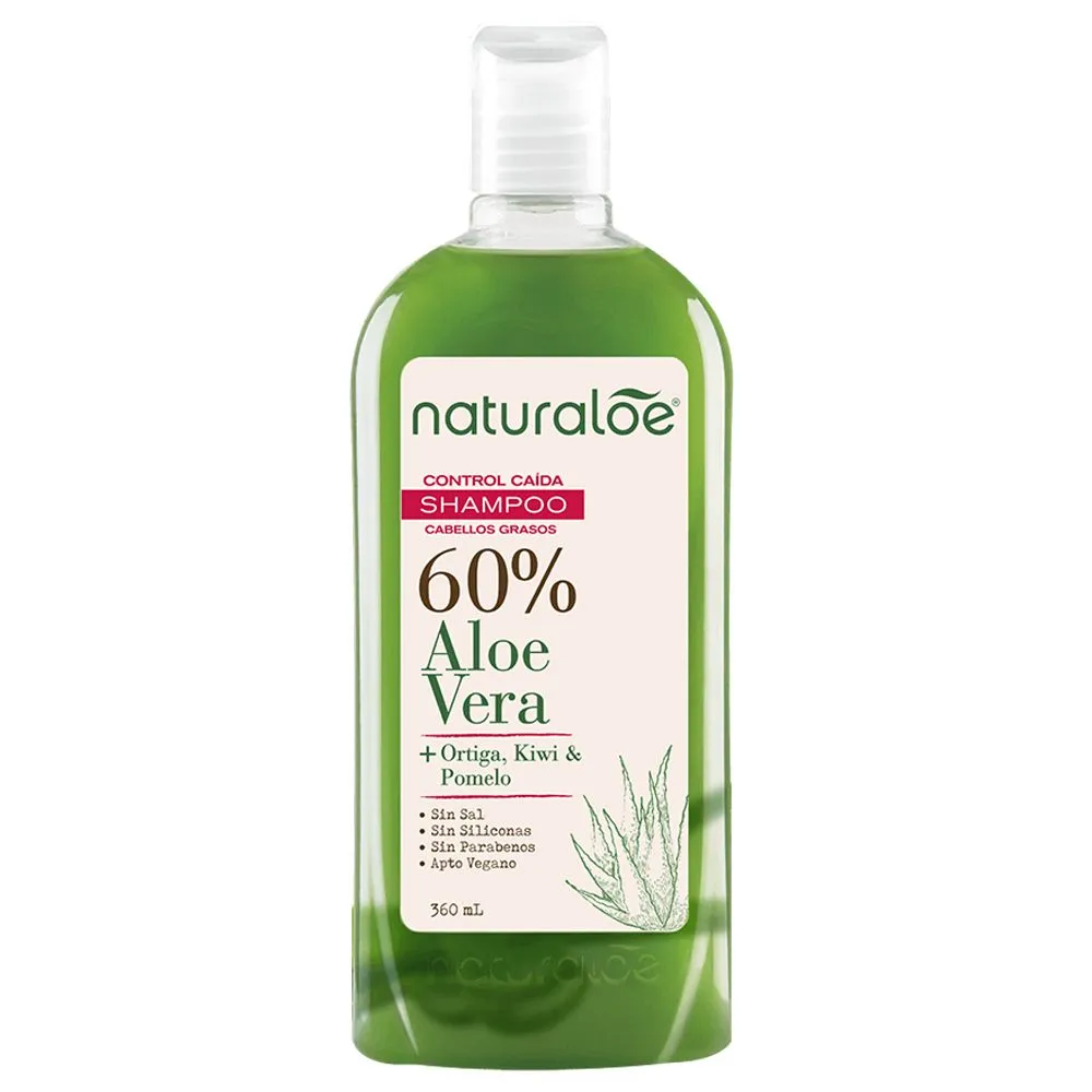 SHAMPOO "NATURALOE" CONTROL CAIDA CAB GRASOS X 360 ML