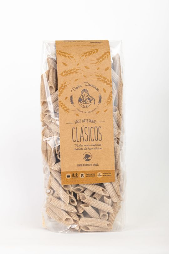 FIDEOS INTEGRALES "DOÑA DOMINGA" PENNE RIGATTI CLASICOS 400GR