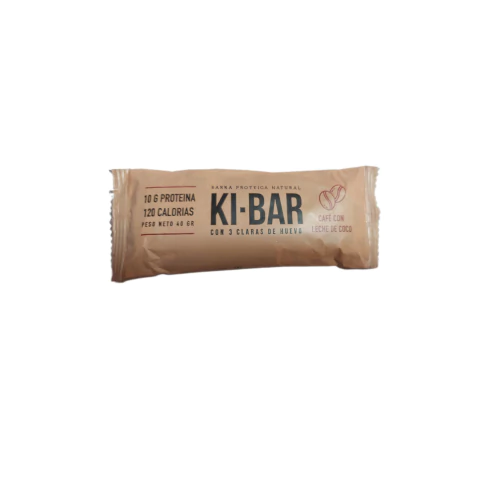 BARRA PROTEICA "KI-BAR" SABOR CAFE CON LECHE DE COCO X 40 GR