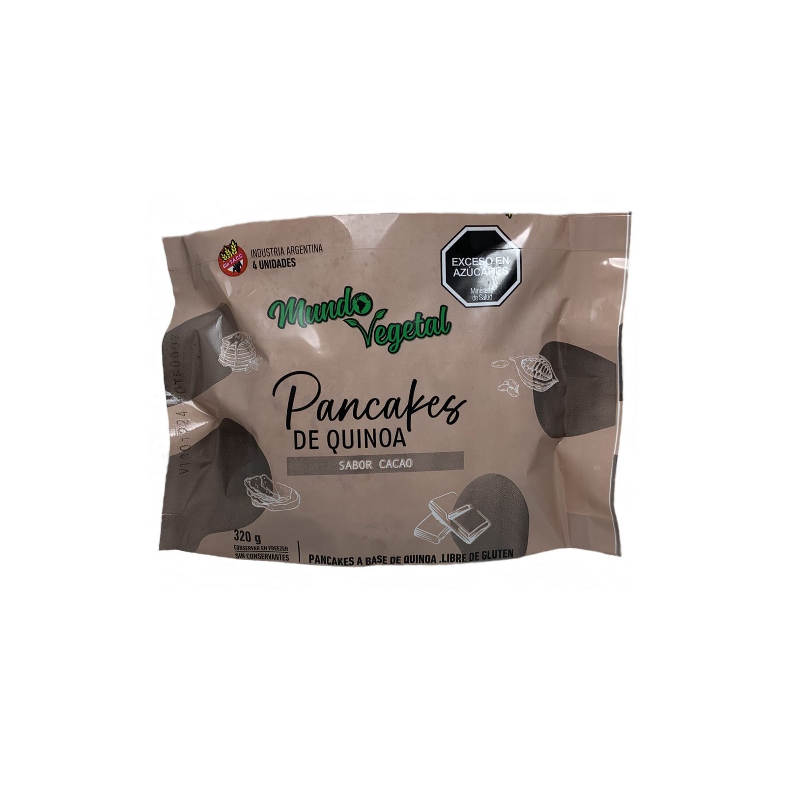 PANCAKES DE QUINOA "MUNDO VEGETAL" SABOR CACAO X 320GR