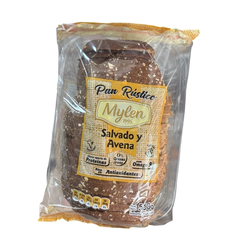 PAN RUSTICO "MYLEN" SALVADO Y AVENA X 550 GR