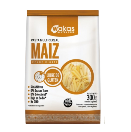 PASTA MULTICEREAL "WAKAS" FUSILLI MAIZ X 300 GR