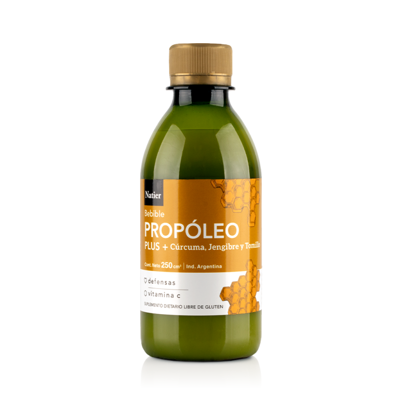 PROPOLEO BEBIBLE "NATIER" - CURCUMA, JENGIBRE Y TOMILLO X250ML