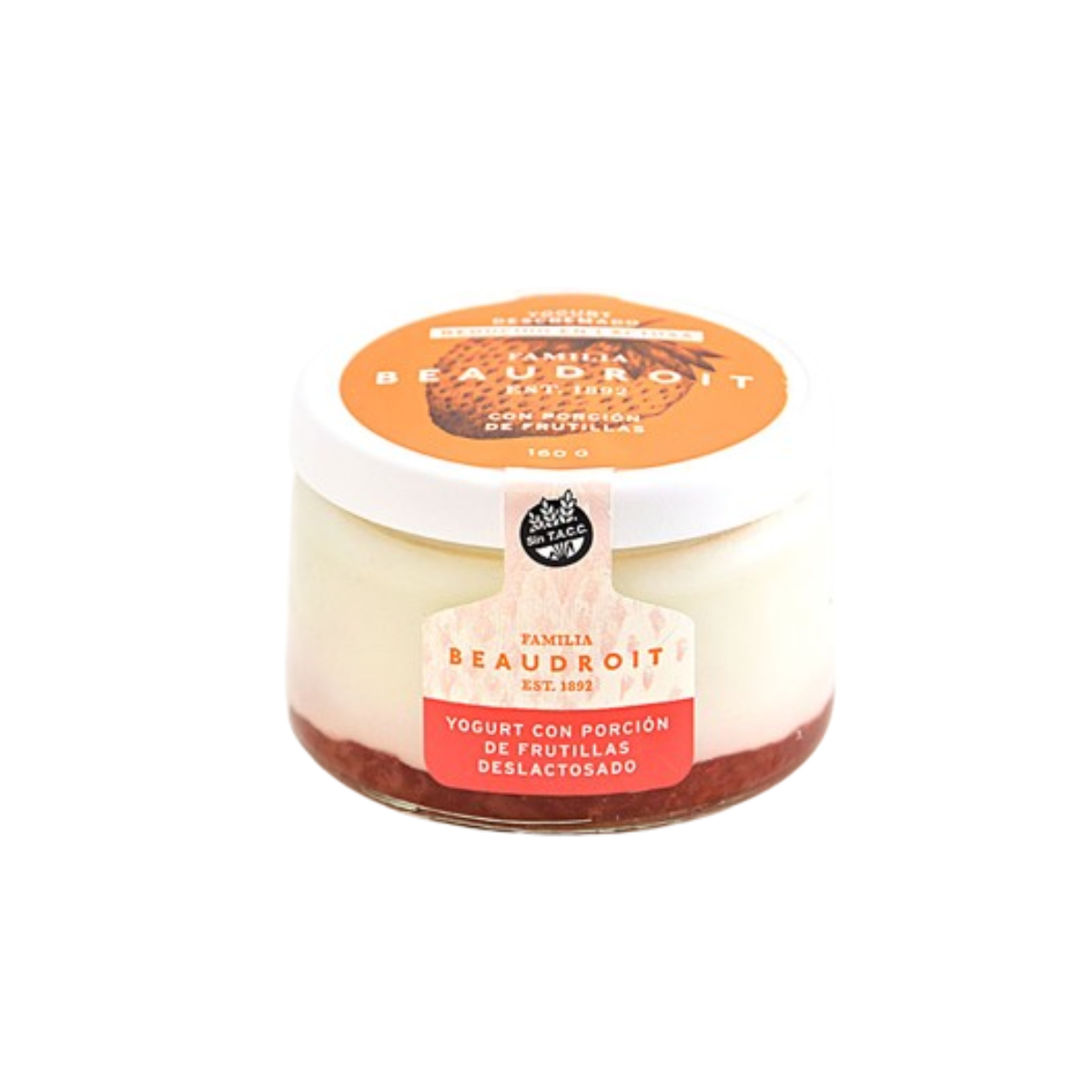 YOGURT DESCREMADO ¨BEAUDROIT¨ FRUTILLA X 160 GR