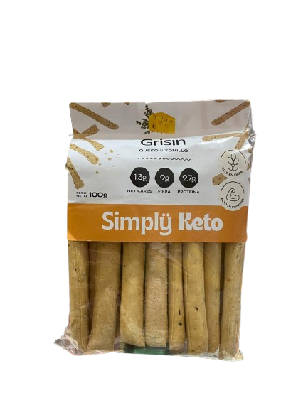 GRISINES KETO "SIMPLY KETO" QUESO Y TOMILLO X 100 GR