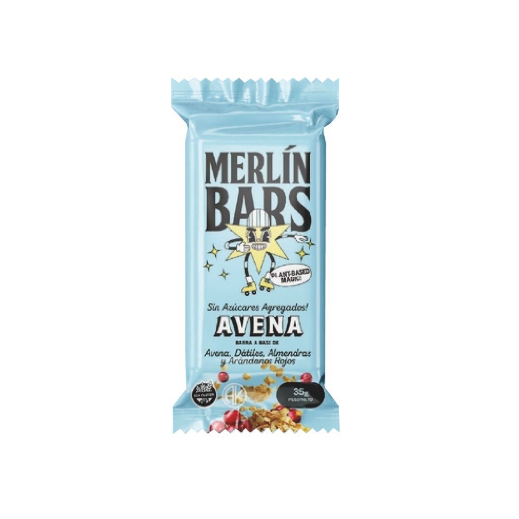 BARRA "MERLIN" DATILES Y AVENA SIN AZUCAR X 55 GR