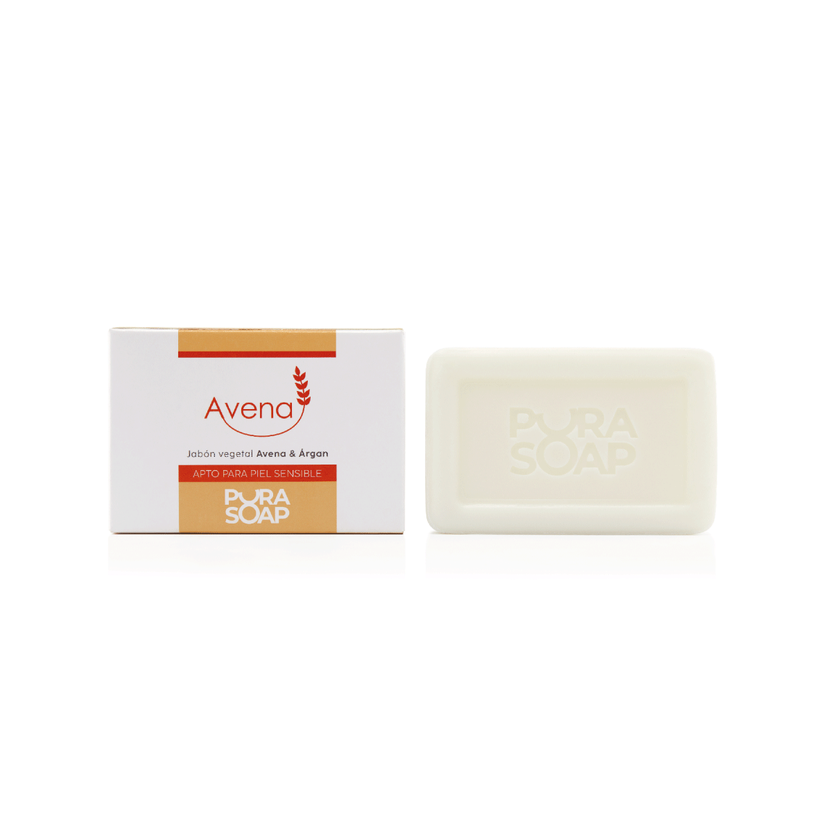 JABON VEGETAL "PURA SOAP" DE AVENA Y ARGÁN PARA PIEL SENSIBLE X 85GR