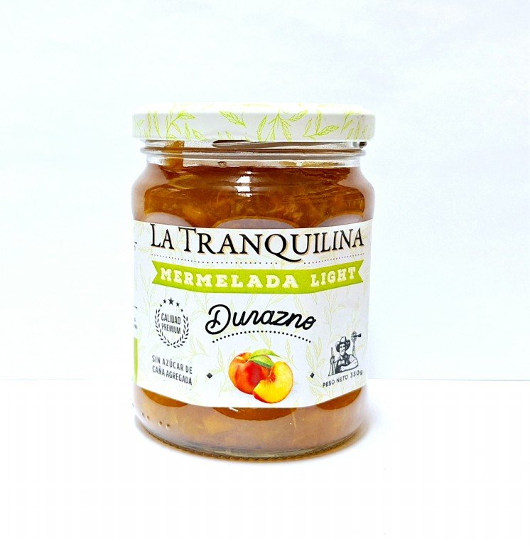 MERMELADA DE DURAZNO "LA TRANQUILINA" LIGHT X 330 GR
